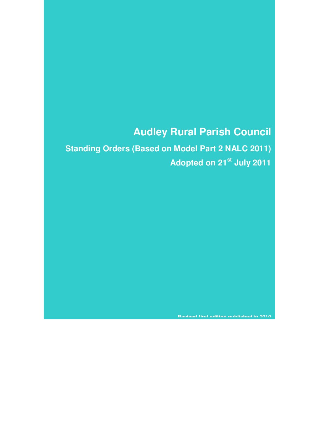 standing orders part 2   final adopted 21 july 11 arpc pdf